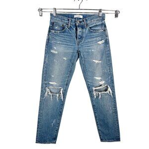Moussy Vintage Wilburtha Tapered slim straight cropped jeans sz 25